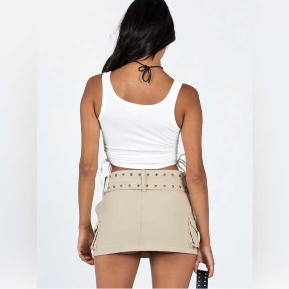 Princess Polly Lowrise Iconic Cotton Denim Cargo Micro Miniskirt with belt. - Picture 11 of 11